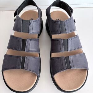 KURU Coda Muse Women's Black Strappy Sandal Size 8 Casual